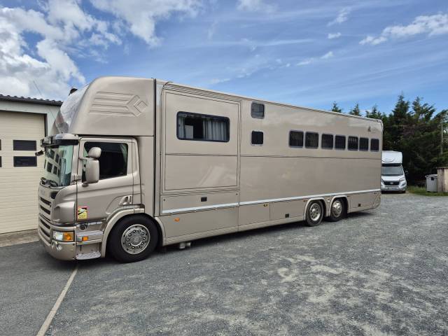 Cami&oacute;n para caballos Ketterer SCANIA P400 KETTERER 2012 De segunda mano