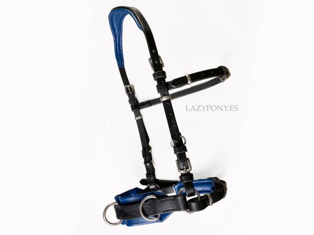 Cabezada serreta Lazypony, leather Cavesson 