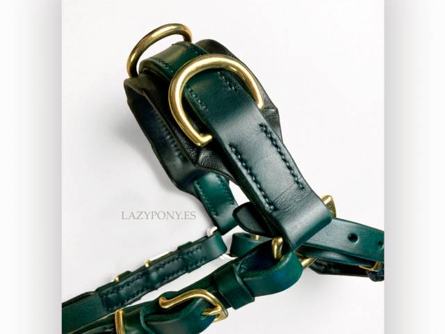 Cabezada serreta Lazypony, leather Cavesson 