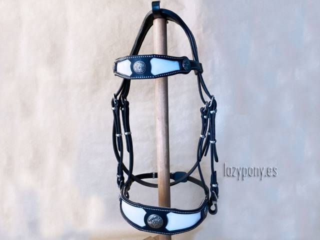 Medieval fancy horse bridle Lazypony
