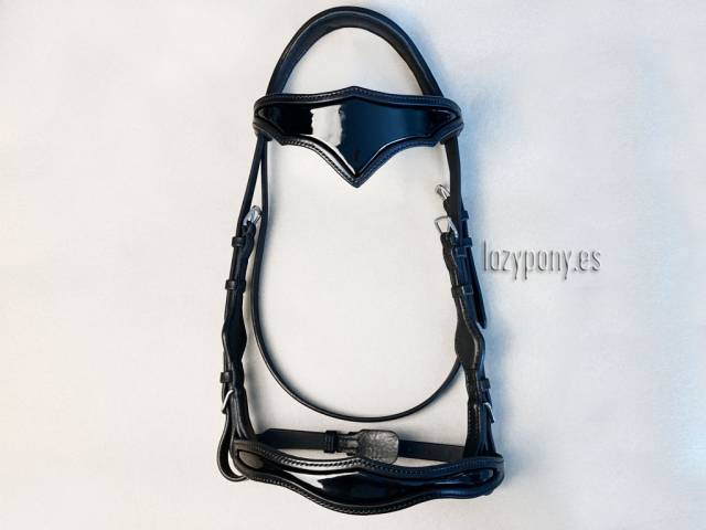 Patent leather bridle Black Knight Lazypony