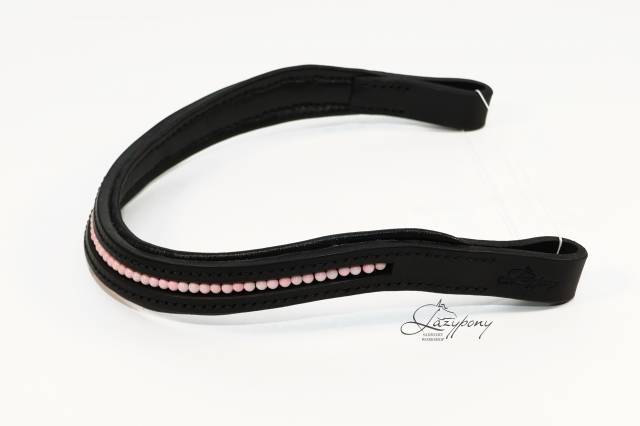 Frontalera de perlas rosas Lazypony/Pink pearl browband