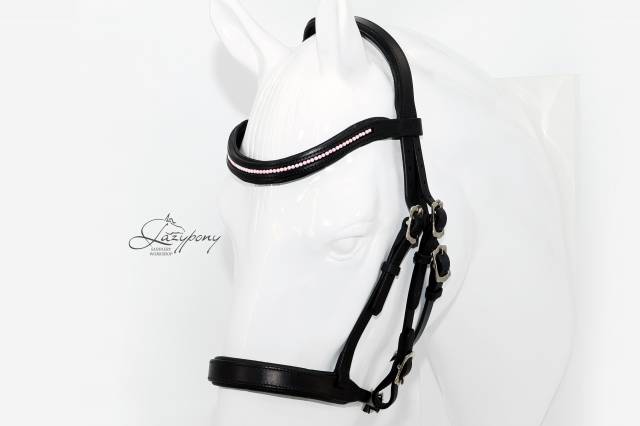 Frontalera de perlas rosas Lazypony/Pink pearl browband