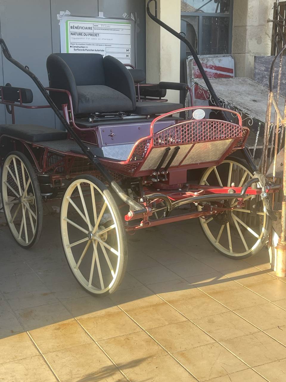 Coche enganches - Calesa Pouvreau 4 places&rsquo; marathon  