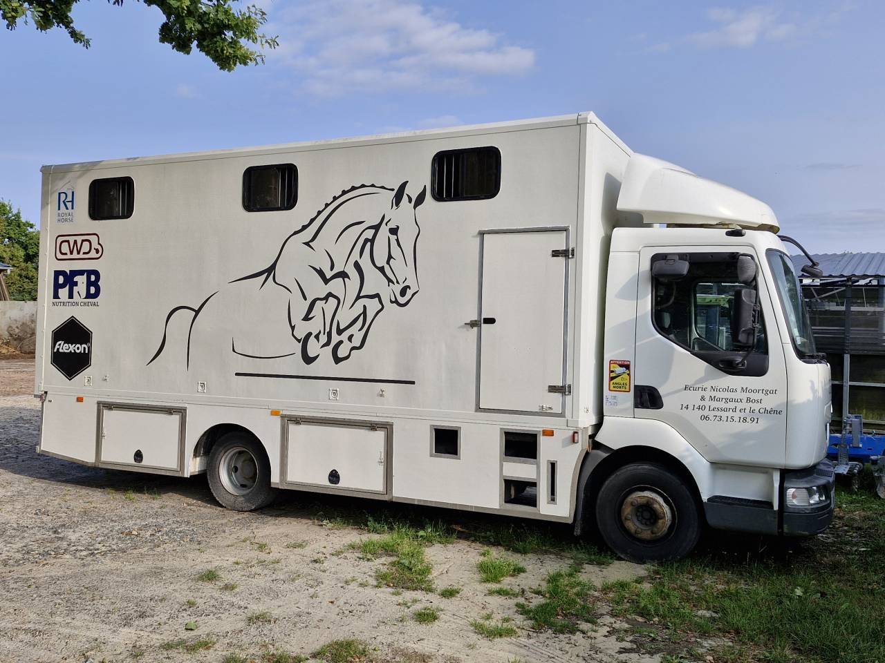 Cami&oacute;n para caballos Renault Midlum 2004 De segunda mano