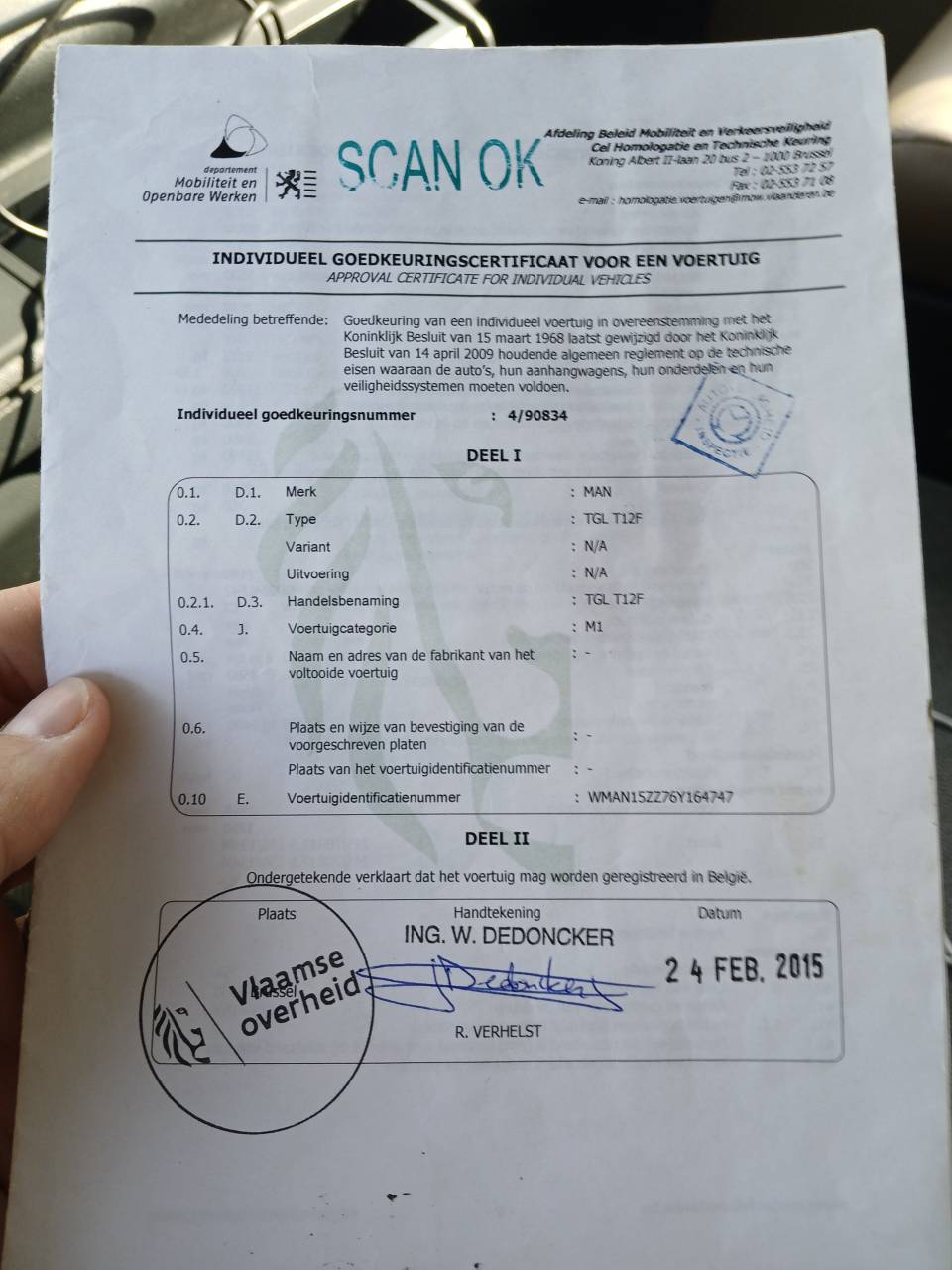 Camión para caballos Man  2007 De segunda mano