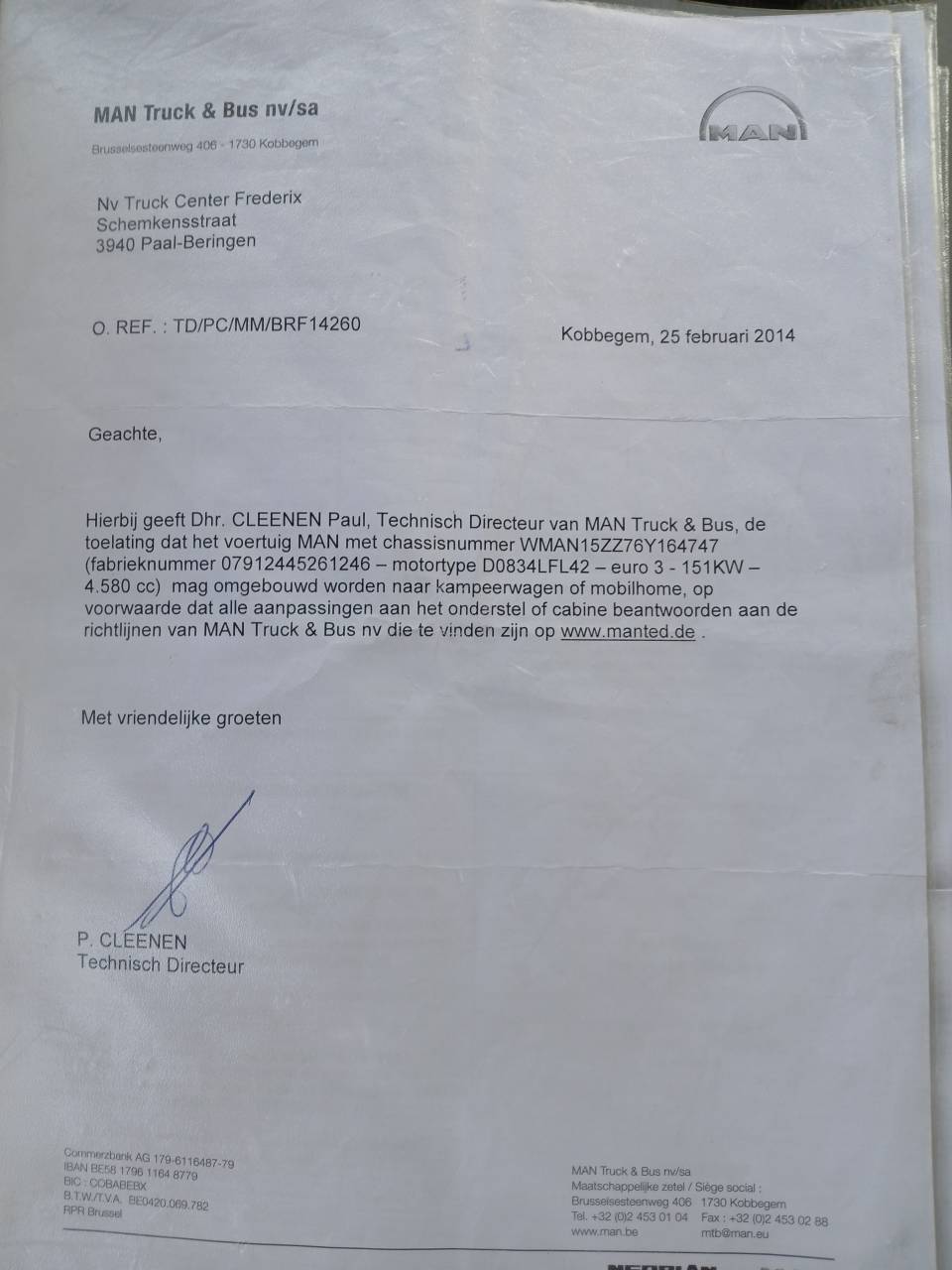 Camión para caballos Man  2007 De segunda mano