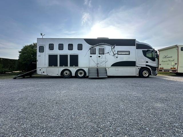 Camión para caballos Iveco pop et push out  2007 De segunda mano