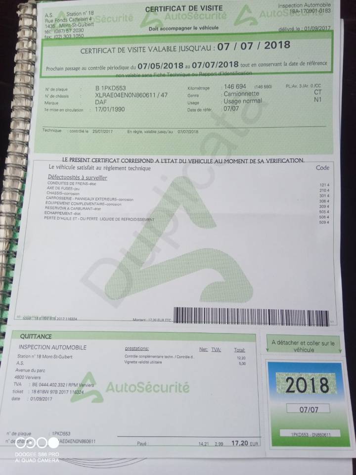 Furgoneta para caballos Daf DAF 400 1993 De segunda mano