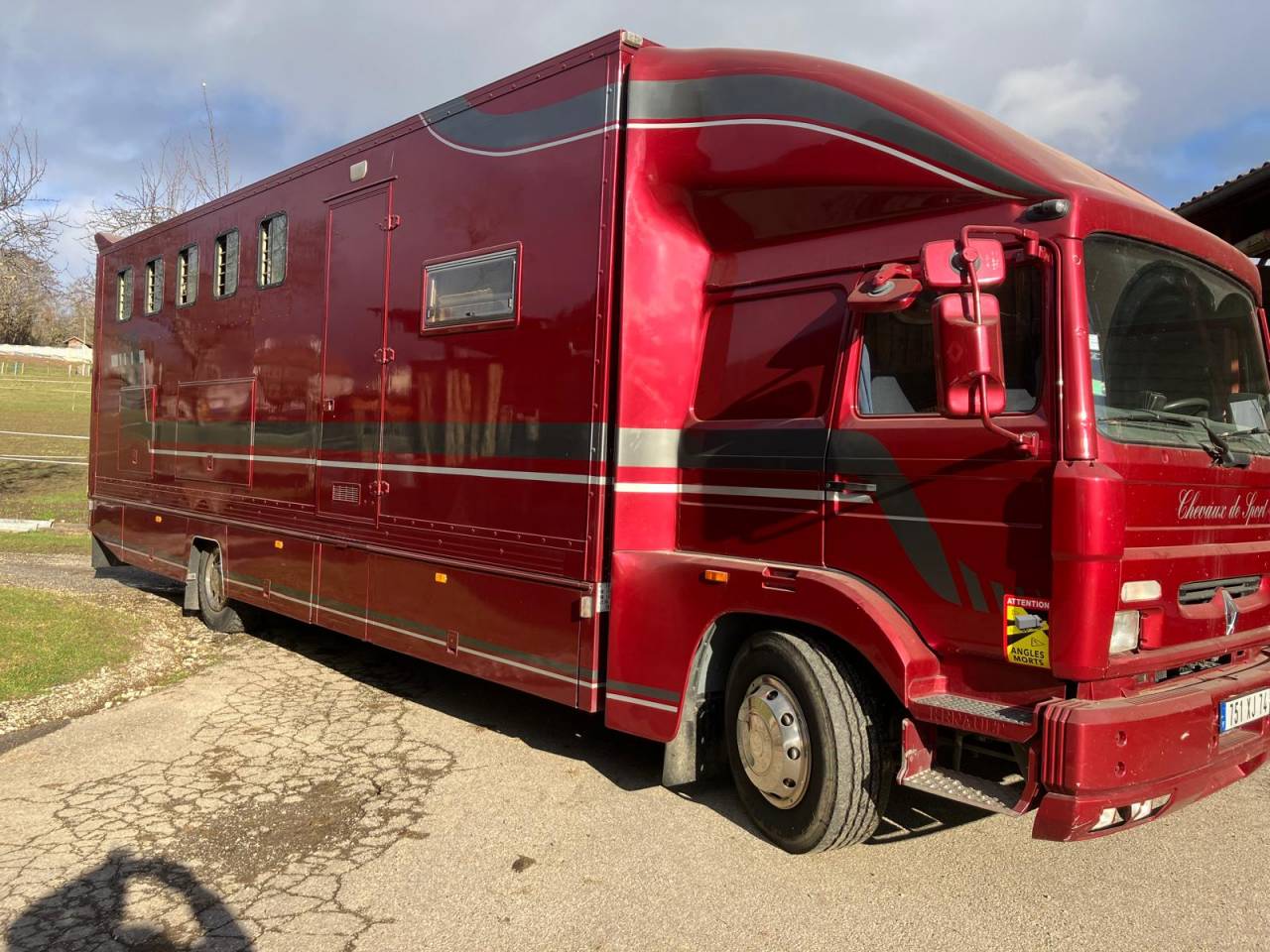 Cami&oacute;n para caballos Renault M200 1992 De segunda mano