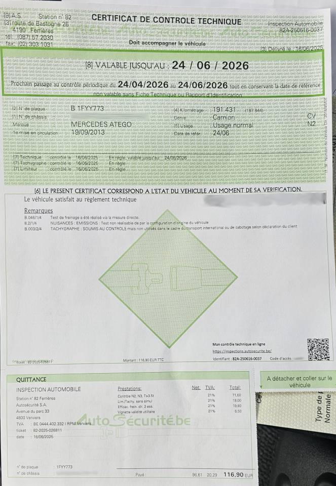 Cami&oacute;n para caballos Mercedes ATEGO 2013 De segunda mano