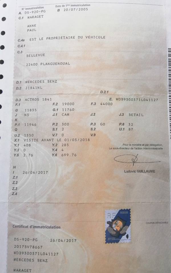 Cami&oacute;n para caballos Mercedes Actros  2005 De segunda mano